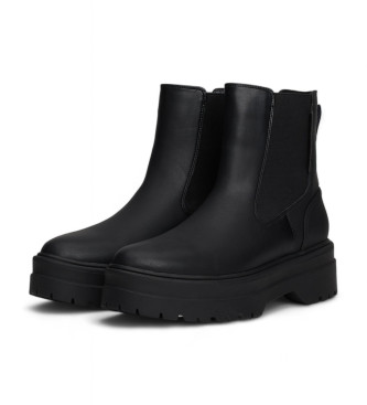 Tommy Hilfiger Rubberen chelsea boots met dikke zolen zwart