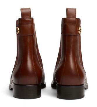 Tommy Hilfiger Braune Chelsea-Stiefel mit Nieten