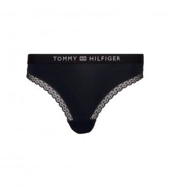 Tommy Hilfiger Trusser med tonale blonder og navy-logo