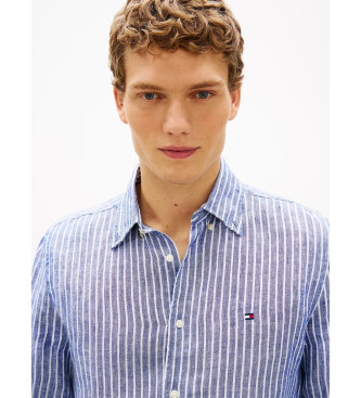 Tommy Hilfiger Camisa com riscas azuis de bengala