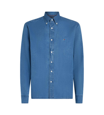 Tommy Hilfiger Camicia in chambray blu vestibilit regolare