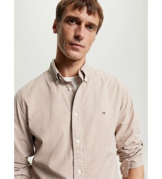 Tommy Hilfiger Regular fit-skjorte med brune Vichy-tern