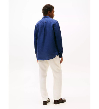Tommy Hilfiger Camisa de corte regular en lino marino