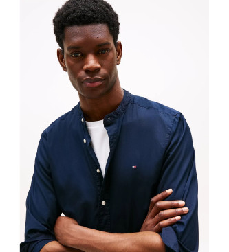 Tommy Hilfiger Camicia Flex con colletto alla coreana blu navy