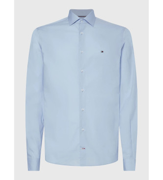 Tommy Hilfiger TH Flex blue poplin shirt