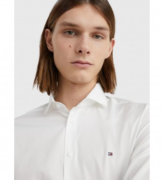 Tommy Hilfiger TH Flex-skjorte i hvid poplin