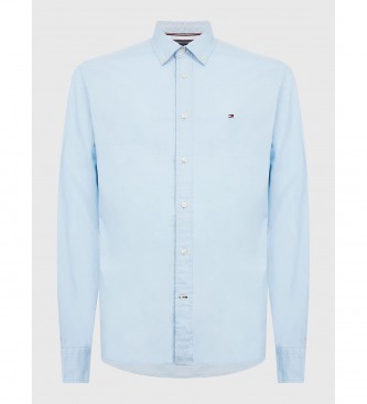 Tommy Hilfiger TH Flex shirt in cotton poplin blue