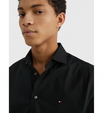 Tommy Hilfiger TH Flex poplin-skjorte sort