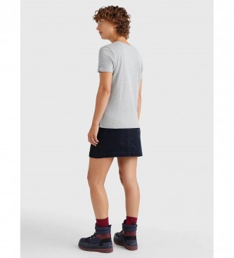 Tommy Hilfiger Biologisch Katoenen T-shirt Logo grijs