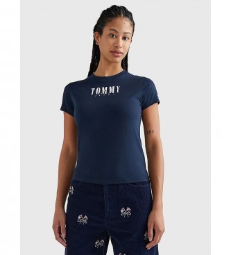 Tommy Jeans T-shirt Baby Essential Logo 2 blu navy
