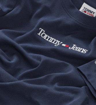 Tommy Jeans T-shirt blu navy lineare Baby Serif