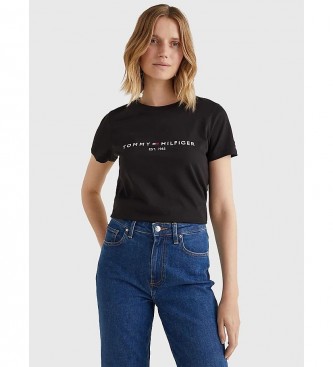 Tommy Hilfiger T-shirt casual com logótipo preto