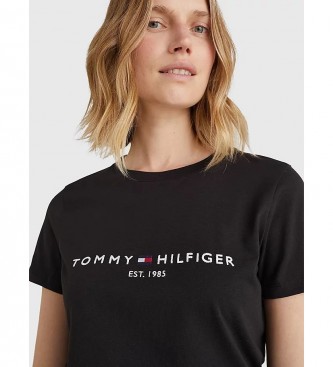 Tommy Hilfiger T-shirt casual com logótipo preto