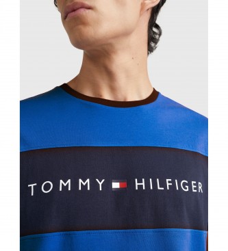 Tommy Hilfiger COLOUR BLOQUEIO T-SHIRT COM LOGO azul