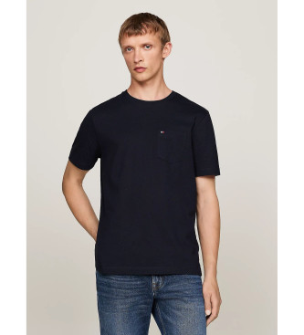 Tommy Hilfiger T-shirt met marine opgestikte zak