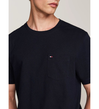 Tommy Hilfiger T-shirt met marine opgestikte zak