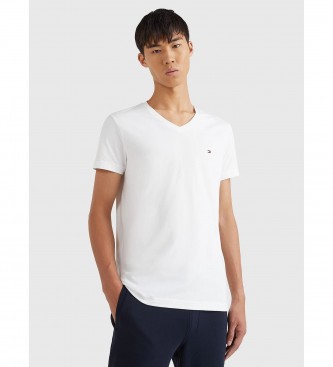 Tommy Hilfiger T-shirt branca com decote em V