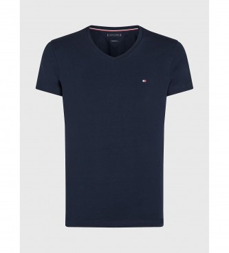 Tommy Hilfiger Marineblaues T-Shirt mit V-Ausschnitt