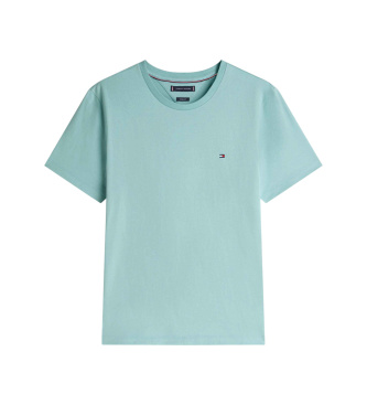 Tommy Hilfiger T-shirt com log�tipo turquesa bordado