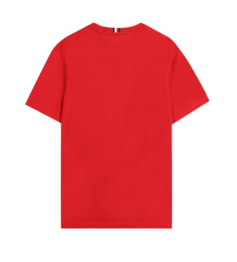 Tommy Hilfiger T-shirt com logtipo da coleo 1985 vermelho