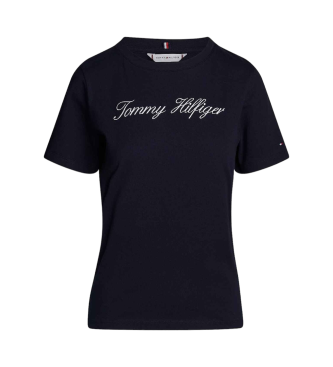Tommy Hilfiger T-shirt com logtipo da marinha
