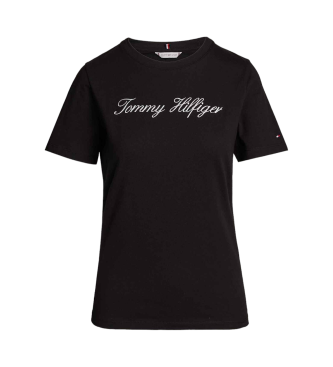 Tommy Hilfiger T-shirt com logtipo preto