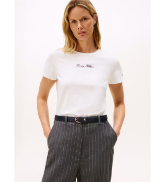 Tommy Hilfiger Camiseta con logo texturizado blanco