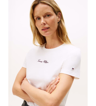 Tommy Hilfiger Camiseta con logo texturizado blanco