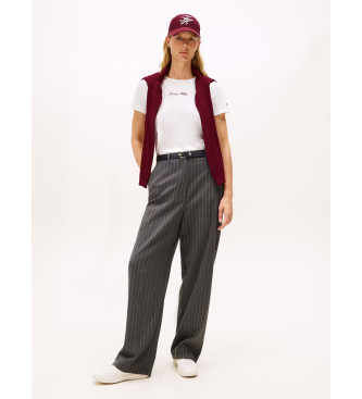 Tommy Hilfiger Camiseta con logo texturizado blanco