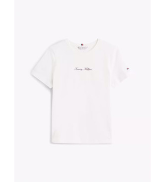 Tommy Hilfiger Camiseta con logo texturizado blanco