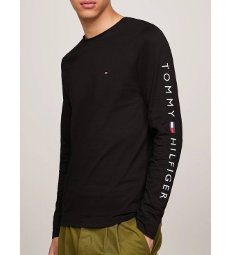 Tommy Hilfiger Camiseta de manga larga con logo negro