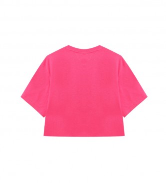 Tommy Hilfiger T-shirt cor-de-rosa cortada