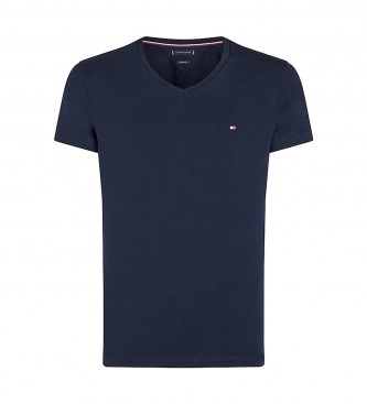 Tommy Hilfiger T-shirt  col en V bleu marine