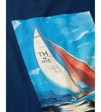 Tommy Hilfiger Katoenen T-shirt met blauwe opdruk