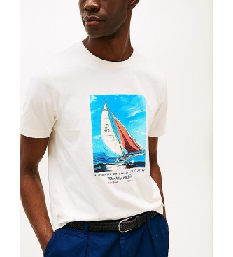 Tommy Hilfiger Katoenen T-shirt met witte opdruk