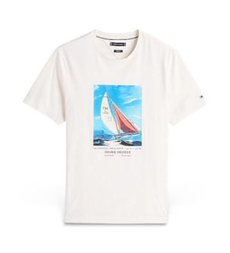 Tommy Hilfiger Katoenen T-shirt met witte opdruk