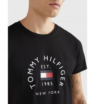 Tommy Hilfiger Camiseta De Corte Slim Con Logo Negro