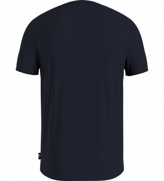 Tommy Hilfiger T-shirt de corte justo com monotipo azul-marinho