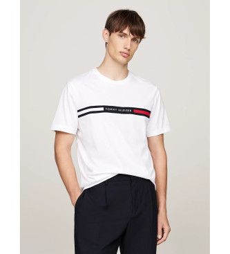 Tommy Hilfiger T-shirt met ronde hals en wit logo