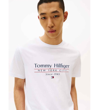 Tommy Hilfiger Majica z okroglim vratom in belim logotipom