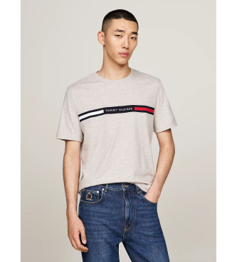 Tommy Hilfiger T-shirt girocollo con logo grigio