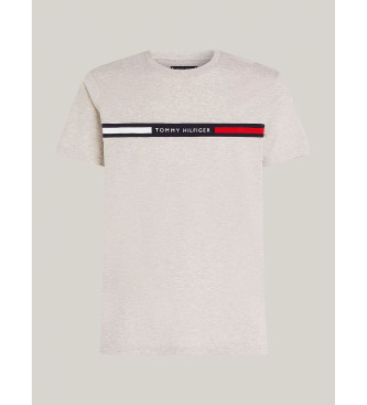 Tommy Hilfiger T-shirt girocollo con logo grigio