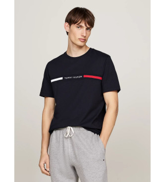 Tommy Hilfiger T-shirt met ronde hals en marine logo