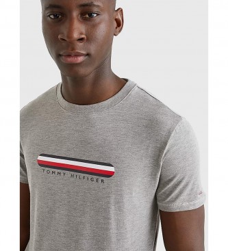 Tommy Hilfiger T-shirt gris  col ras du cou