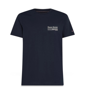 Tommy Hilfiger Outline marine marine t-shirt korte mouw