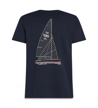 Tommy Hilfiger Outline marine marine t-shirt korte mouw