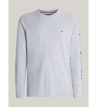 Tommy Hilfiger Lngrmad t-shirt med gr logotyp