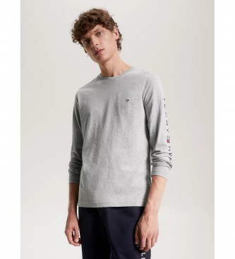 Tommy Hilfiger T-shirt  manches longues, coupe troite, avec logo gris