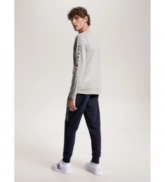 Tommy Hilfiger Long sleeve, slim fit t-shirt with grey logo