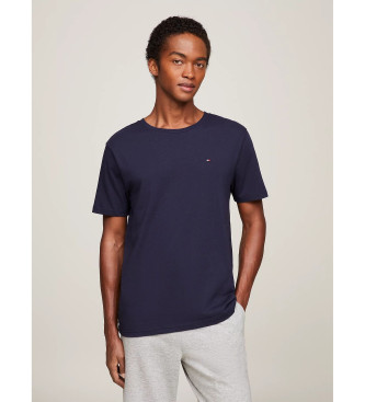 Tommy Hilfiger T-shirt i ren marinbl bomull